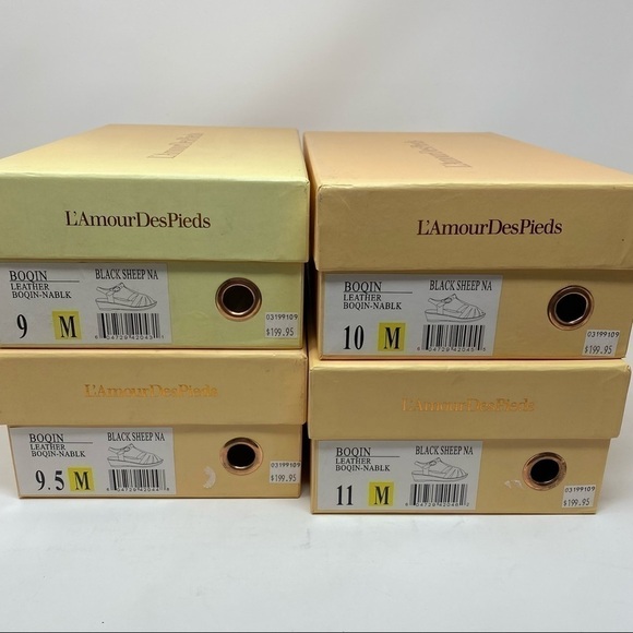 L’Amour Des Pieds Boqin black sheep leather sandals - Picture 7 of 9